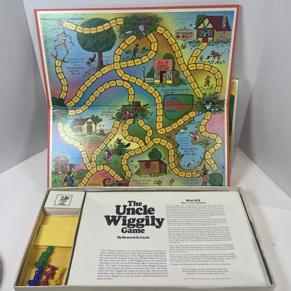 Parker Brothers Board Game Multicolor Uncle Wiggily 1967 Vintage Classic